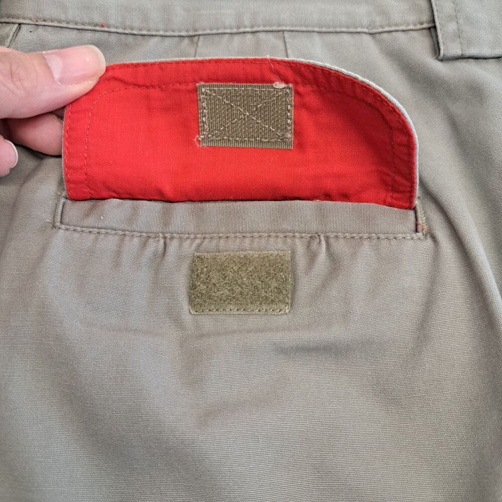 Eddie Bauer Olive 100% Cotton Skirt, Women's Size 10 Pockets - Picture 3 of 7